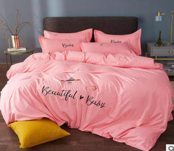 3D Pink 50046 Bed Pillowcases Quilt