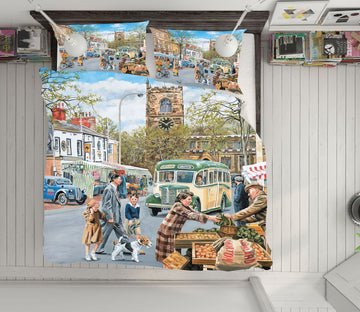 3D Market Day 2037 Trevor Mitchell bedding Bed Pillowcases Quilt Quiet Covers AJ Creativity Home 