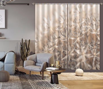 3D Brown Flower 6564 Assaf Frank Curtain Curtains Drapes