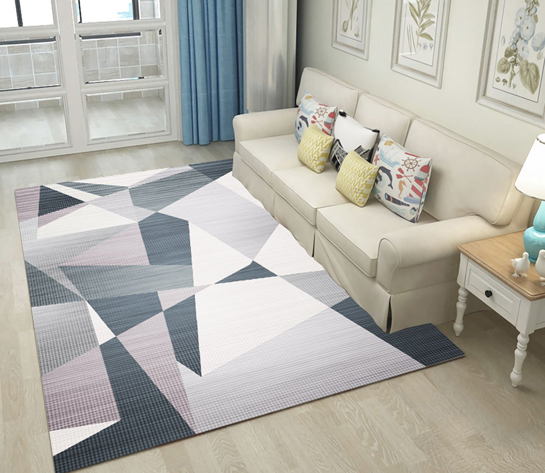 3D Modern Triangle WG402 Non Slip Rug Mat Mat AJ Creativity Home 