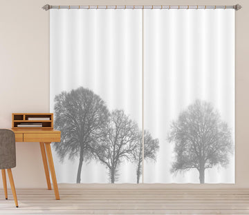 3D Grey Tree 6367 Assaf Frank Curtain Curtains Drapes