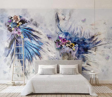 3D Colored Garland WC200 Wall Murals Wallpaper AJ Wallpaper 2 