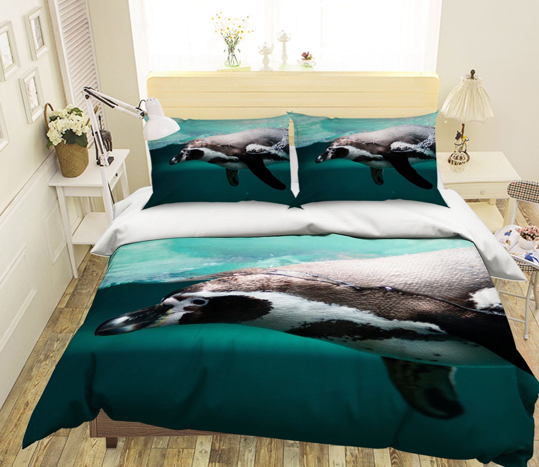 3D Deep Sea Dolphin 1984 Bed Pillowcases Quilt Quiet Covers AJ Creativity Home 