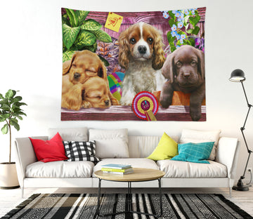 3D Cute Pet Dog 706 Adrian Chesterman Tapestry Hanging Cloth Hang