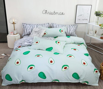 3D Avocado 2099 Bed Pillowcases Quilt