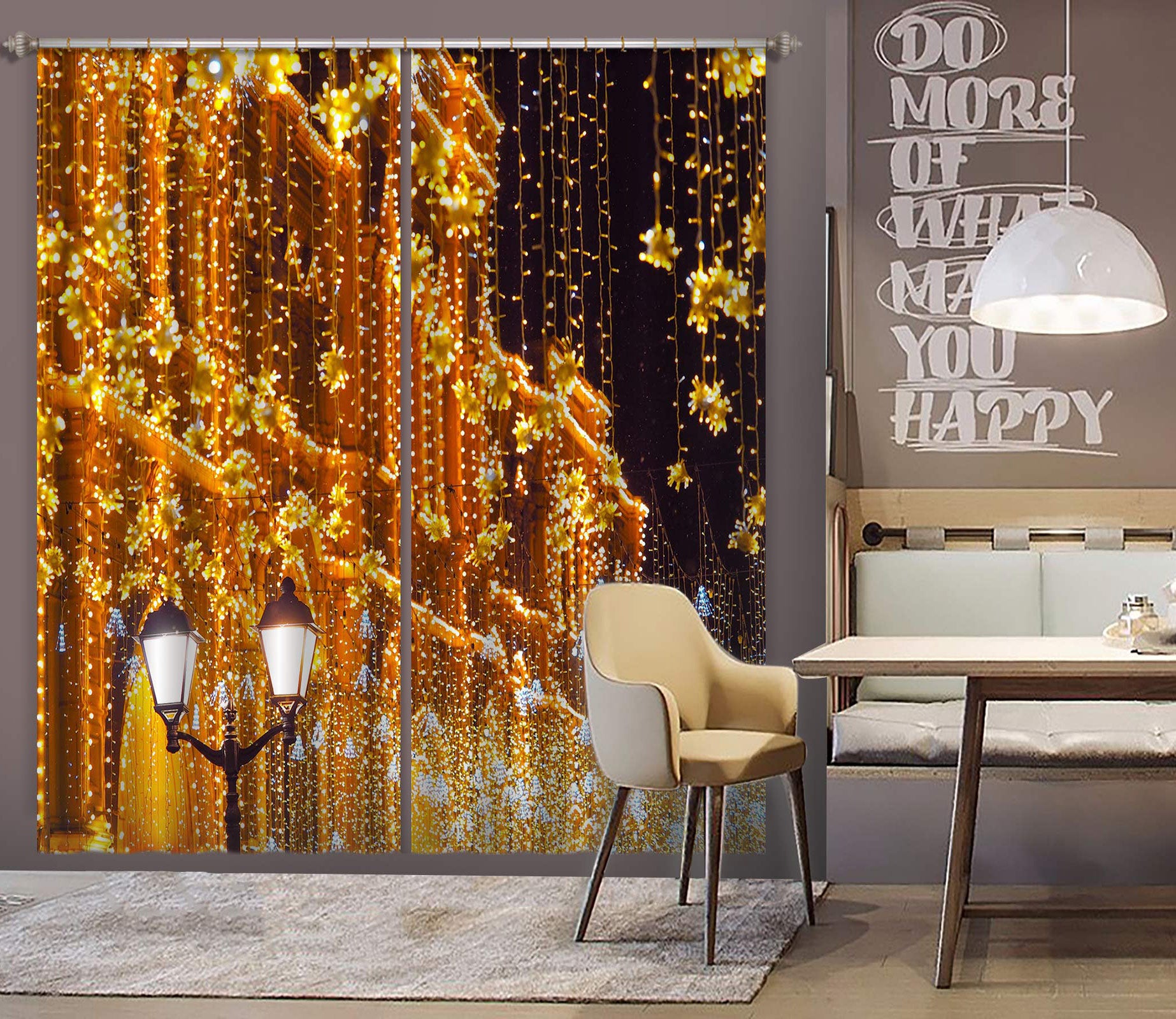 3D String Lights 52062 Christmas Curtains Drapes Xmas