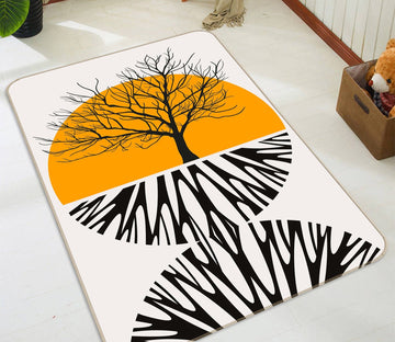 3D Yellow Moon Tree 1135 Boris Draschoff Rug Non Slip Rug Mat Mat AJ Creativity Home 