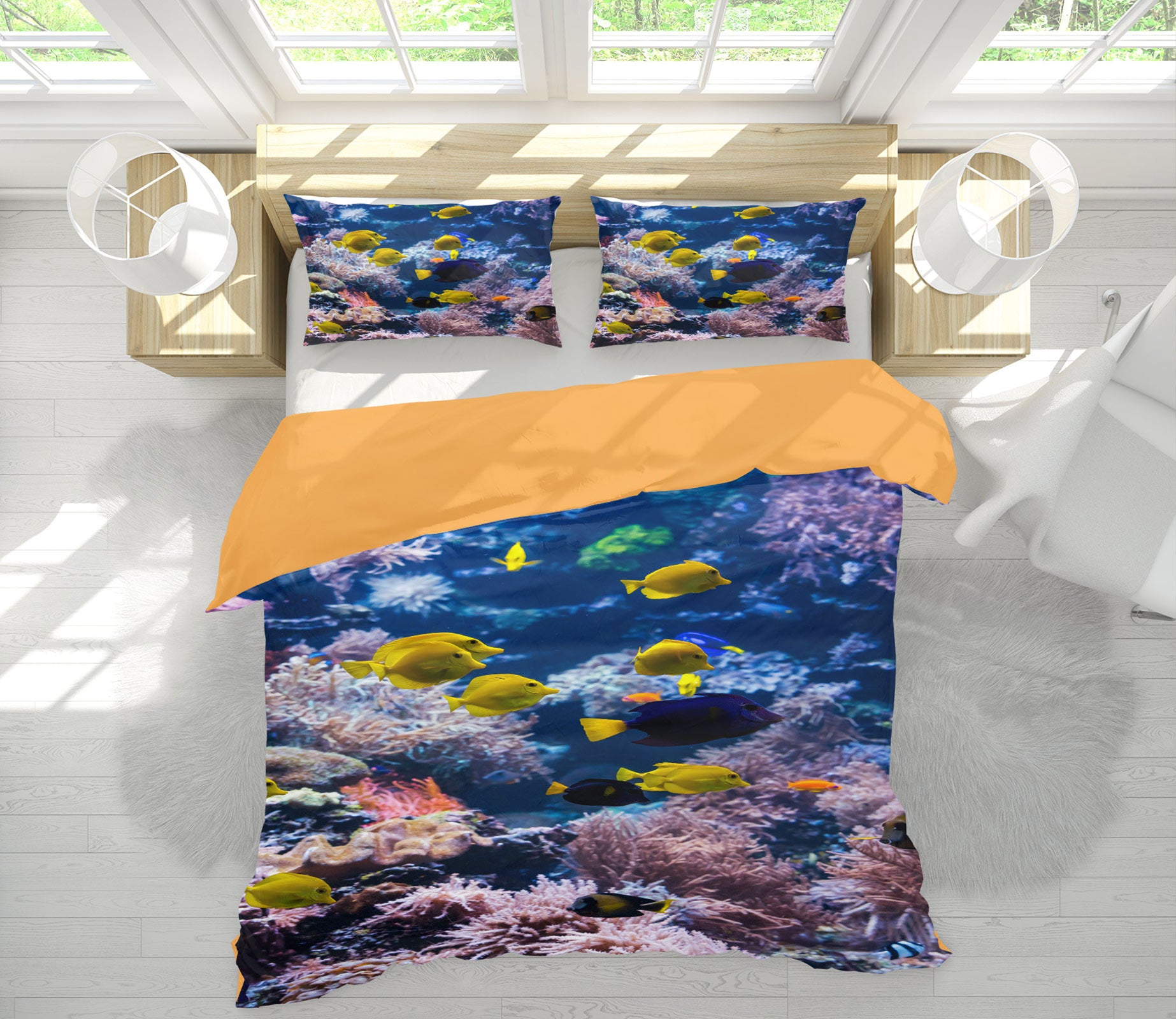3D Coral Fish 15178 Bed Pillowcases Quilt