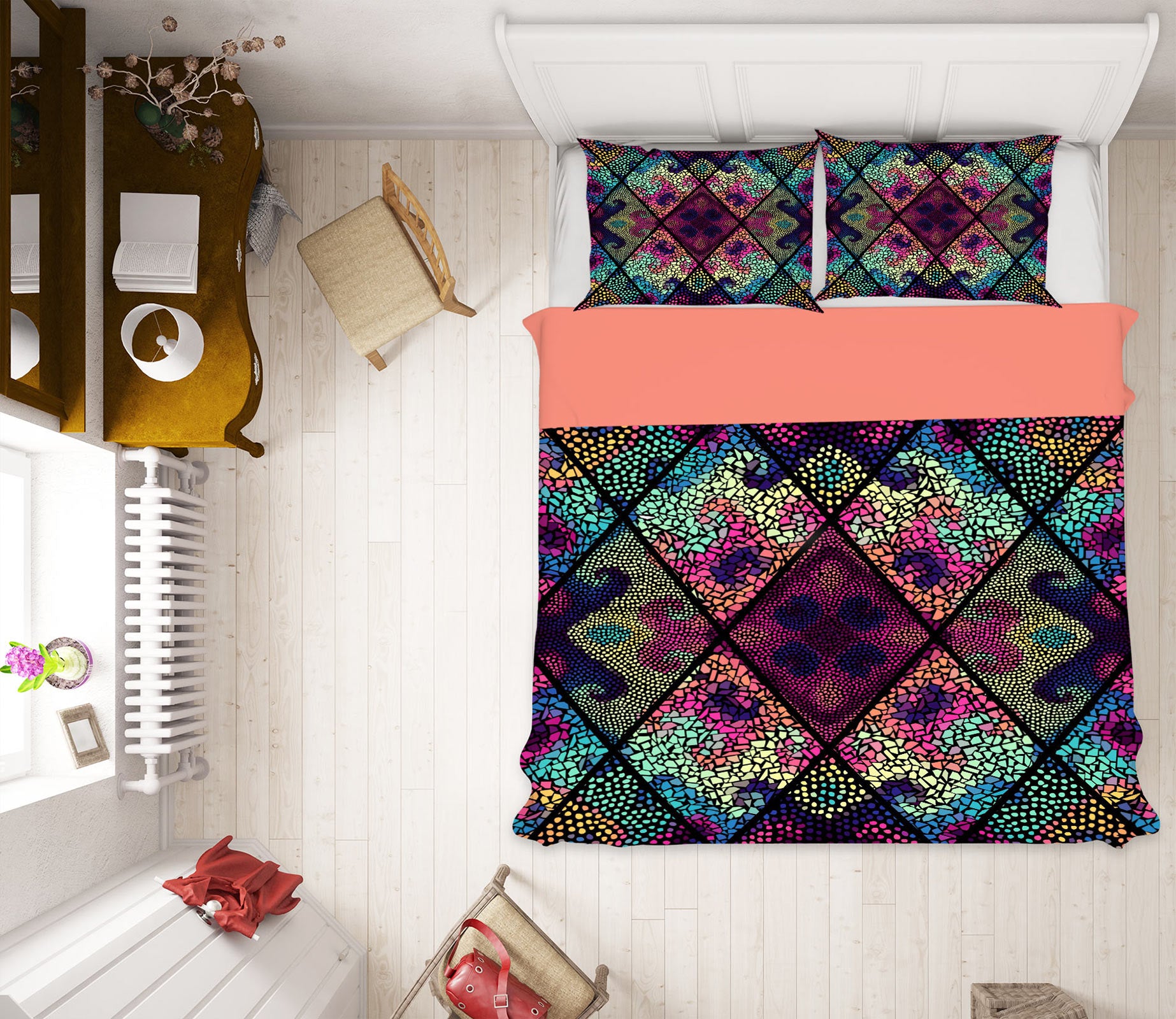 3D Grain Pattern 14026 Bed Pillowcases Quilt