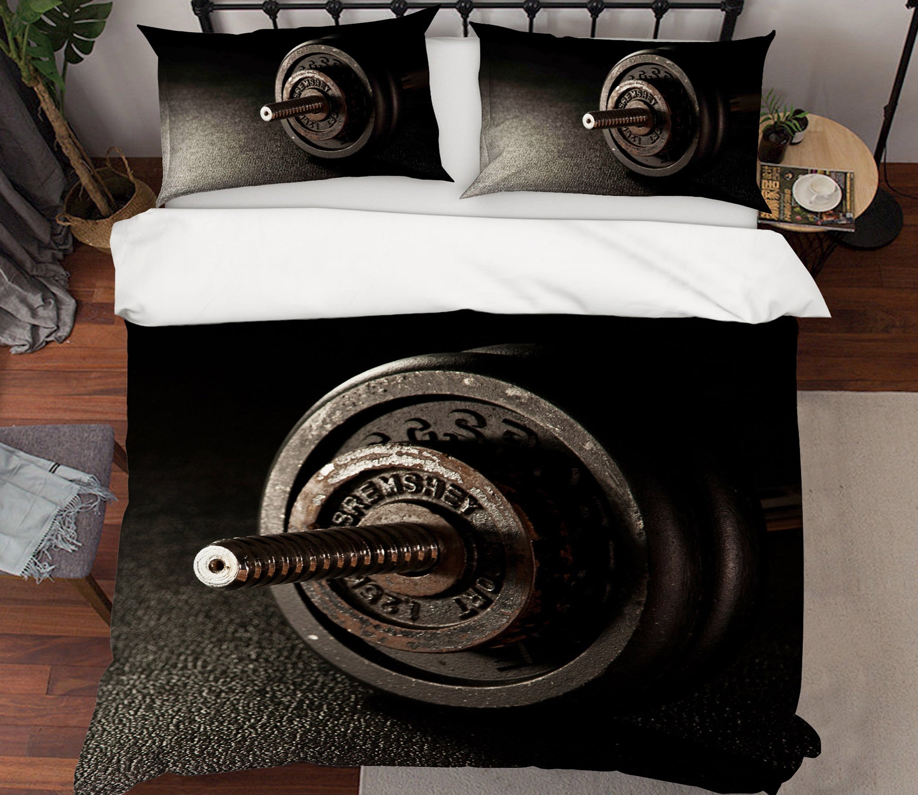 3D Dumbbells 14093 Bed Pillowcases Quilt
