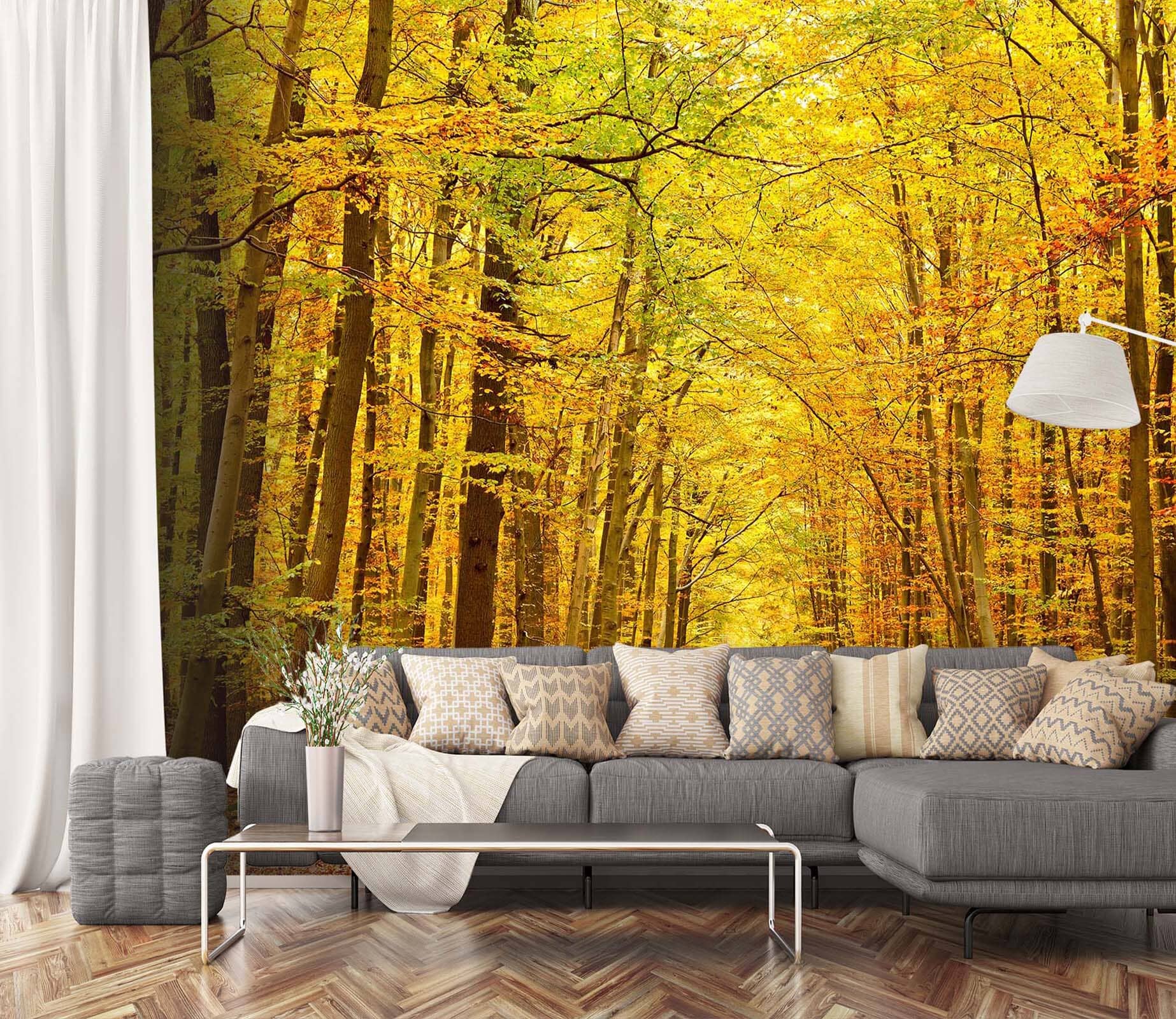 3D Yellow Woods 139 Wall Murals Wallpaper AJ Wallpaper 2 