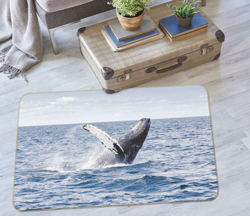 3D Whale Sea 098 Animal Non Slip Rug Mat