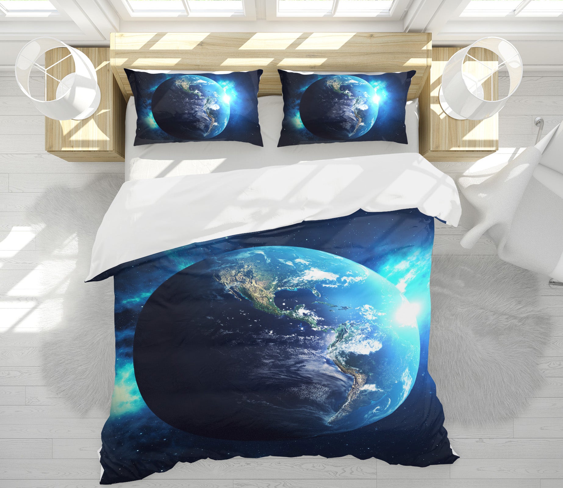 3D Earth 60145 Bed Pillowcases Quilt