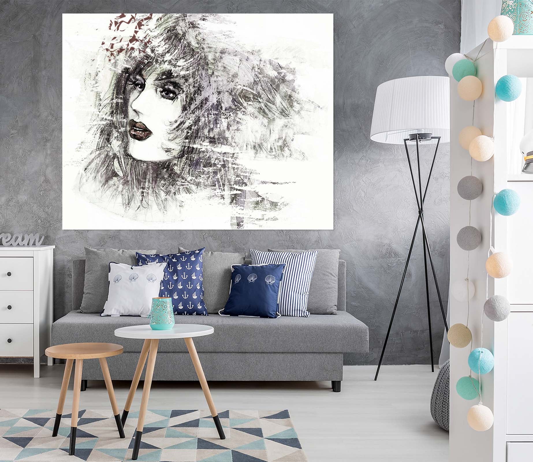 3D Painting Woman 1009 Wall Sticker