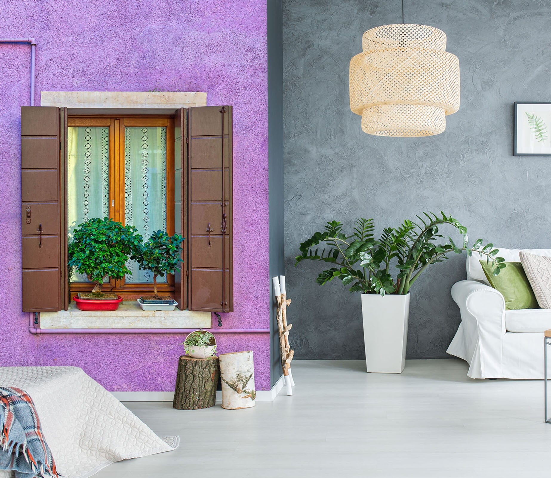 3D Green Plant 1410 Marco Carmassi Wall Mural Wall Murals Wallpaper AJ Wallpaper 2 