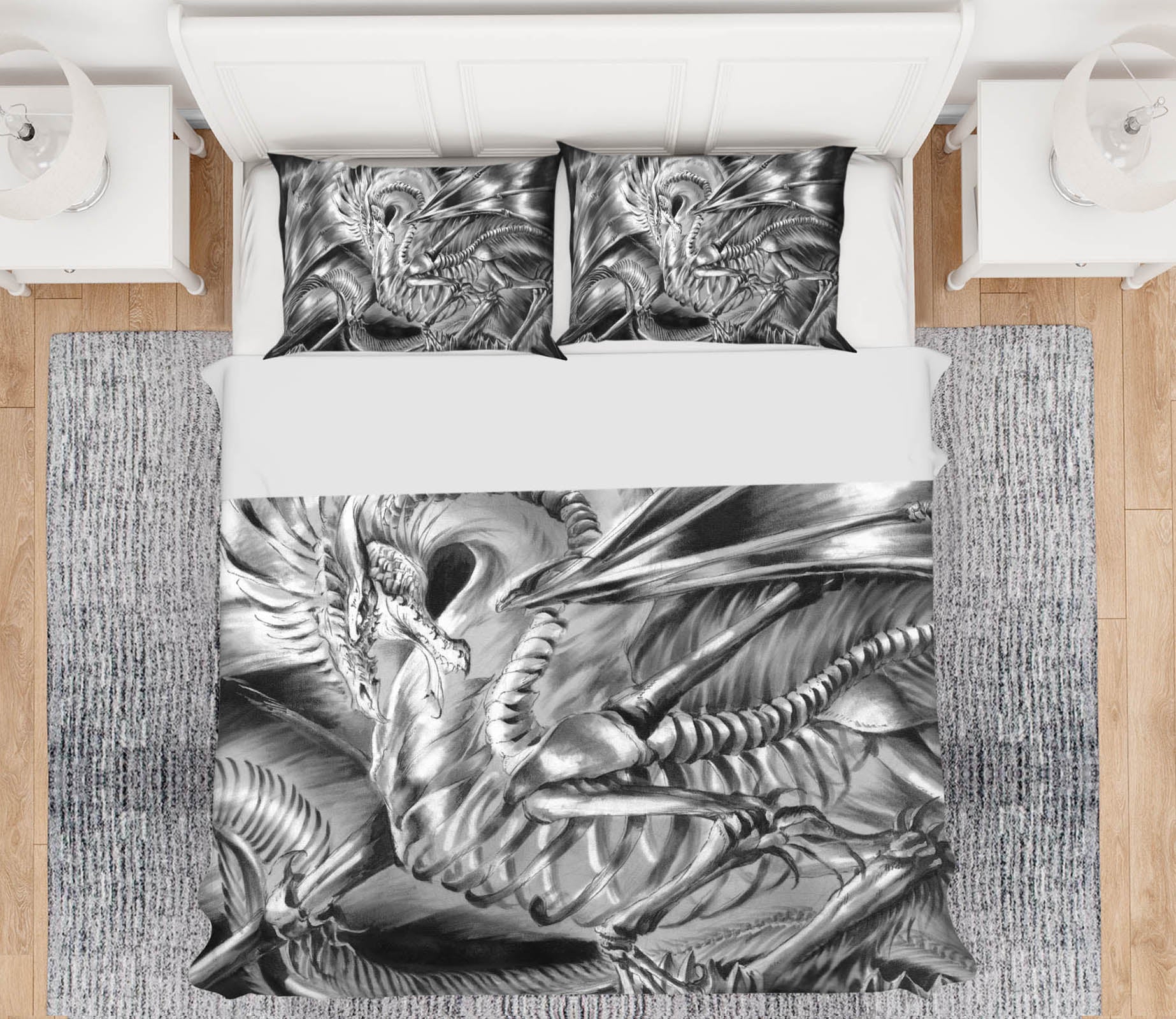 3D Gray Dragon 8311 Ruth Thompson Bedding Bed Pillowcases Quilt Cover Duvet Cover