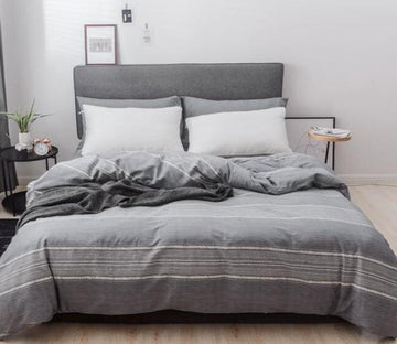 3D Gray Bars 4151 Bed Pillowcases Quilt