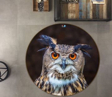 3D Owl 72116 Round Non Slip Rug Mat