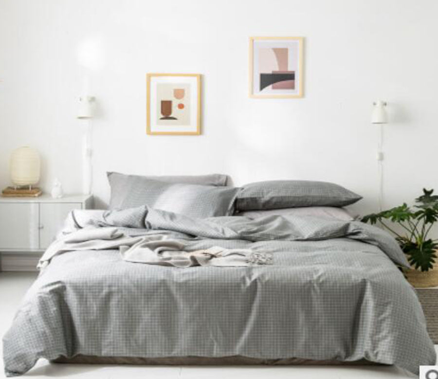 3D Dark Gray 14168 Bed Pillowcases Quilt