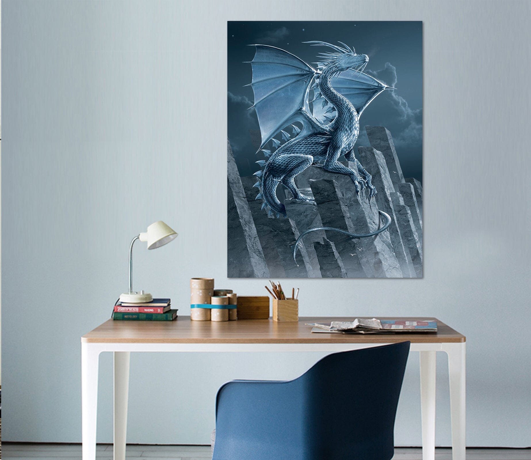 3D Silver Dragon 072 Vincent Hie Wall Sticker Wallpaper AJ Wallpaper 2 