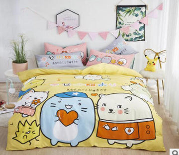 3D Cartoon Guinea Pig 50088 Bed Pillowcases Quilt