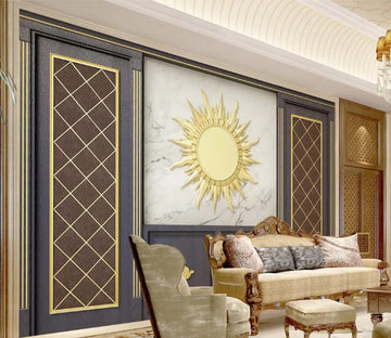 3D Golden Sun WC155 Wall Murals Wallpaper AJ Wallpaper 2 