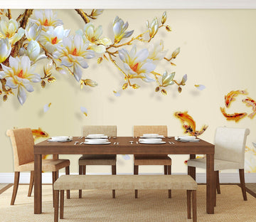 3D Flower Fish 1603 Wall Murals Wallpaper AJ Wallpaper 2 