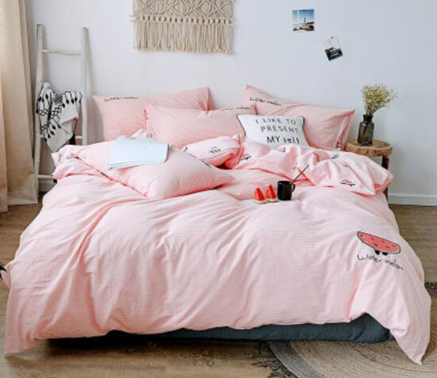3D Pink Watermelon 20272 Bed Pillowcases Quilt