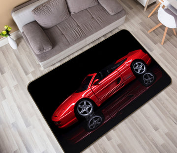 3D Red Car 42048 Vehicle Non Slip Rug Mat