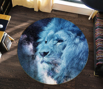 3D Lion 82252 Animal Round Non Slip Rug Mat
