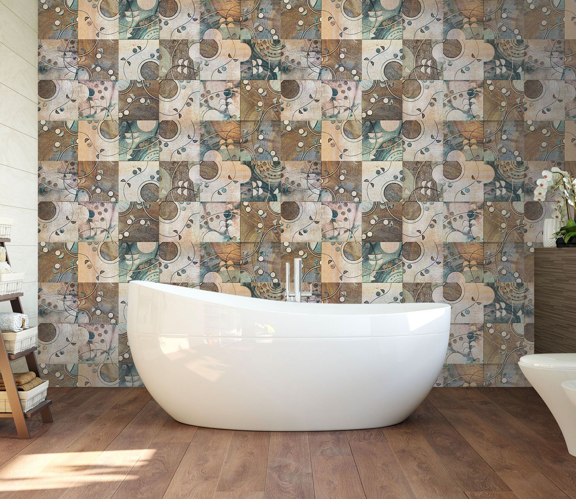 3D Abstract Mosaic 026 Marble Tile Texture Wallpaper AJ Wallpaper 2 