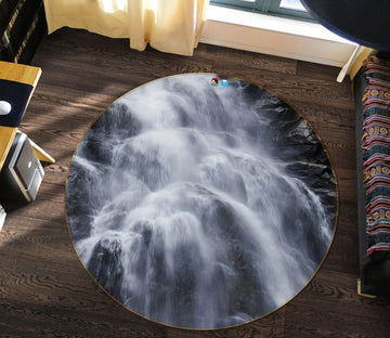 3D Waterfall 69232 Round Non Slip Rug Mat