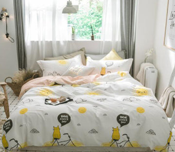 3D Yellow Sun 15204 Bed Pillowcases Quilt