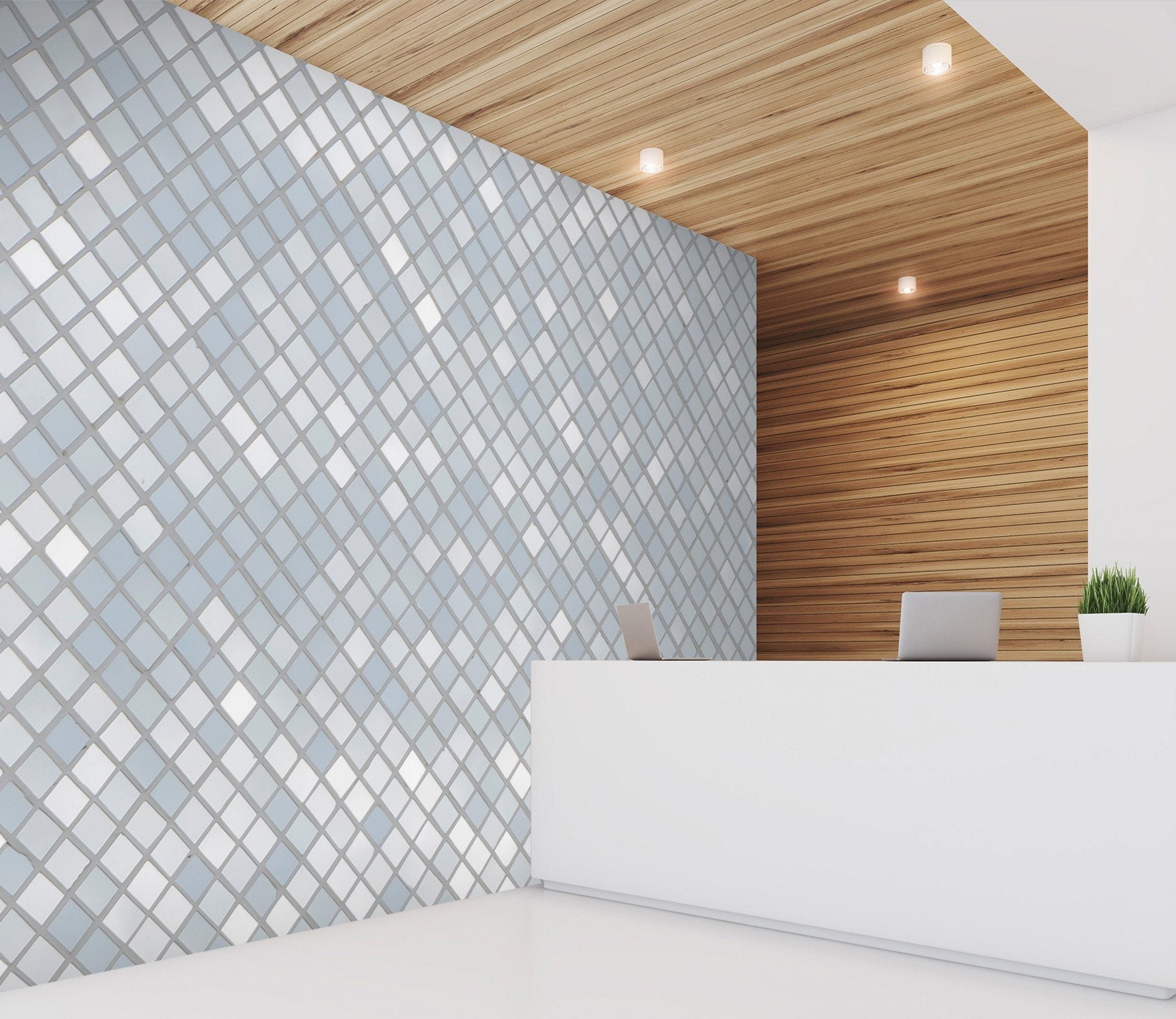 3D Square Mosaic 060 Marble Tile Texture Wallpaper AJ Wallpaper 2 