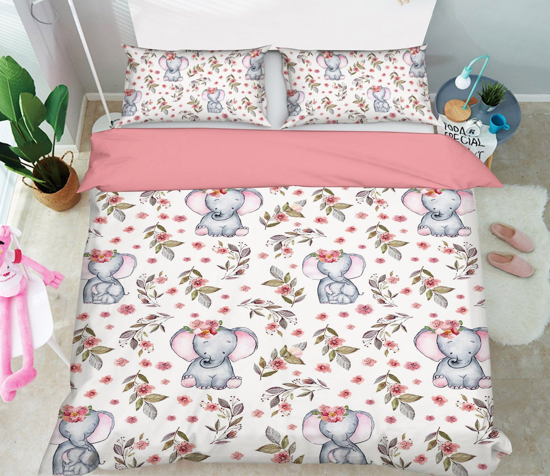 3D Cute Elephant 230 Uta Naumann Bedding Bed Pillowcases Quilt Quiet Covers AJ Creativity Home 
