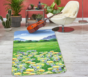 3D Flower Bush 76066 Non Slip Rug Mat