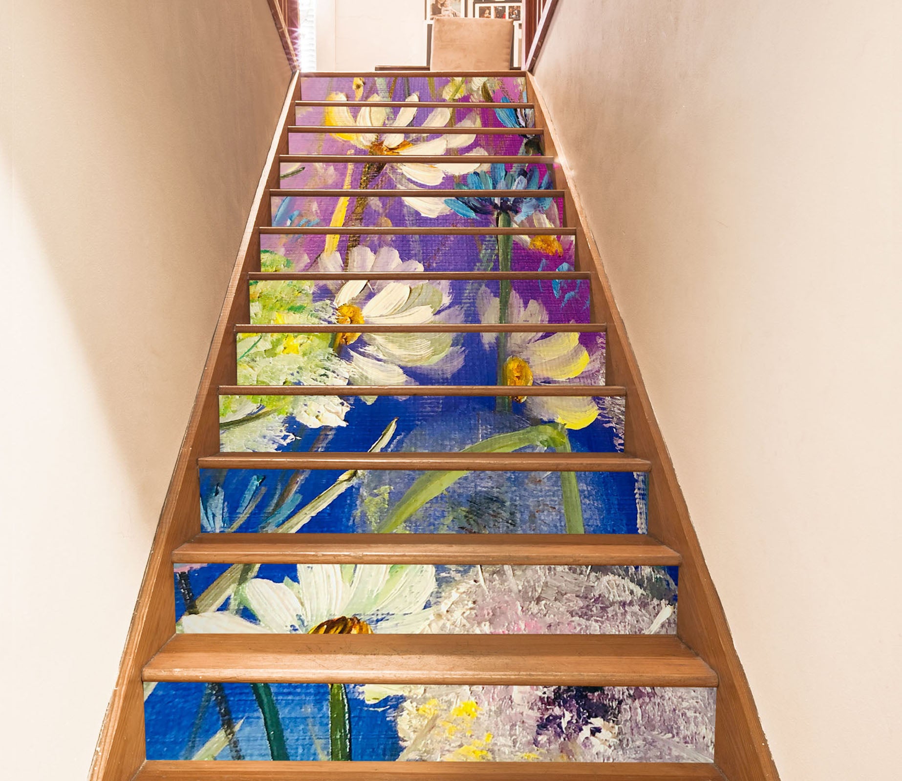 3D Bright Flowers 2159 Skromova Marina Stair Risers