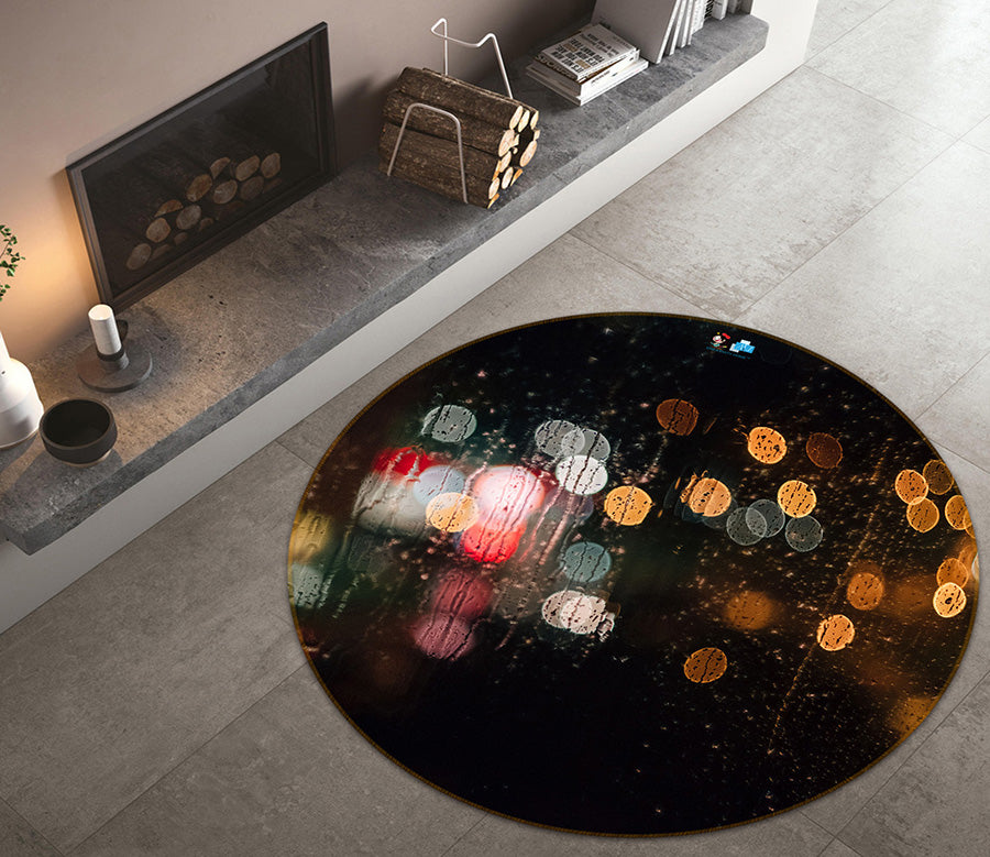3D Aperture Shadow 64087 Round Non Slip Rug Mat