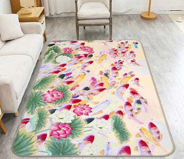3D Lotus Goldfish 66102 Non Slip Rug Mat