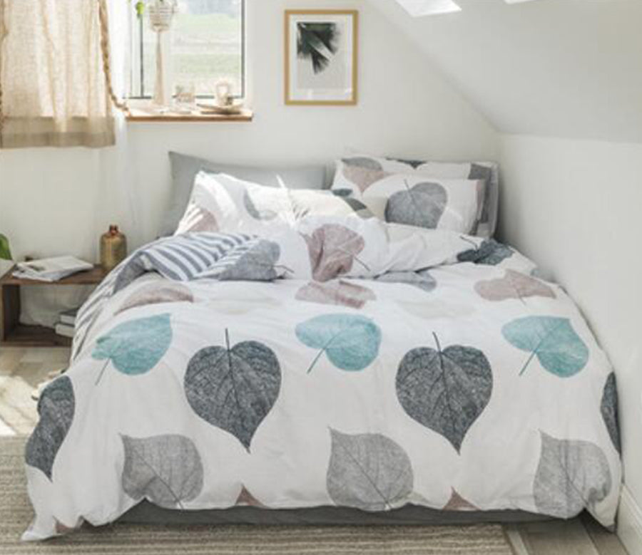 3D Big Leaves 20225 Bed Pillowcases Quilt
