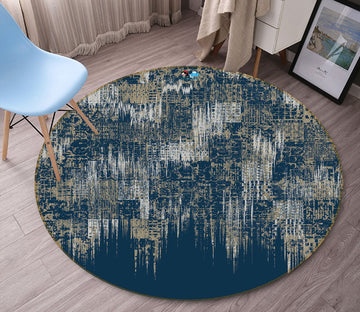 3D Grain Pattern 71139 Round Non Slip Rug Mat