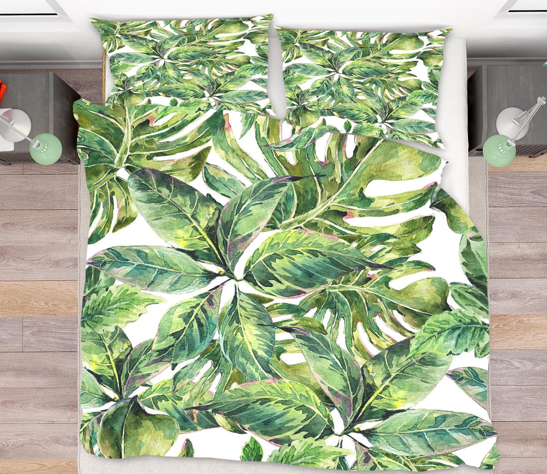 3D Leaves 60160 Bed Pillowcases Quilt