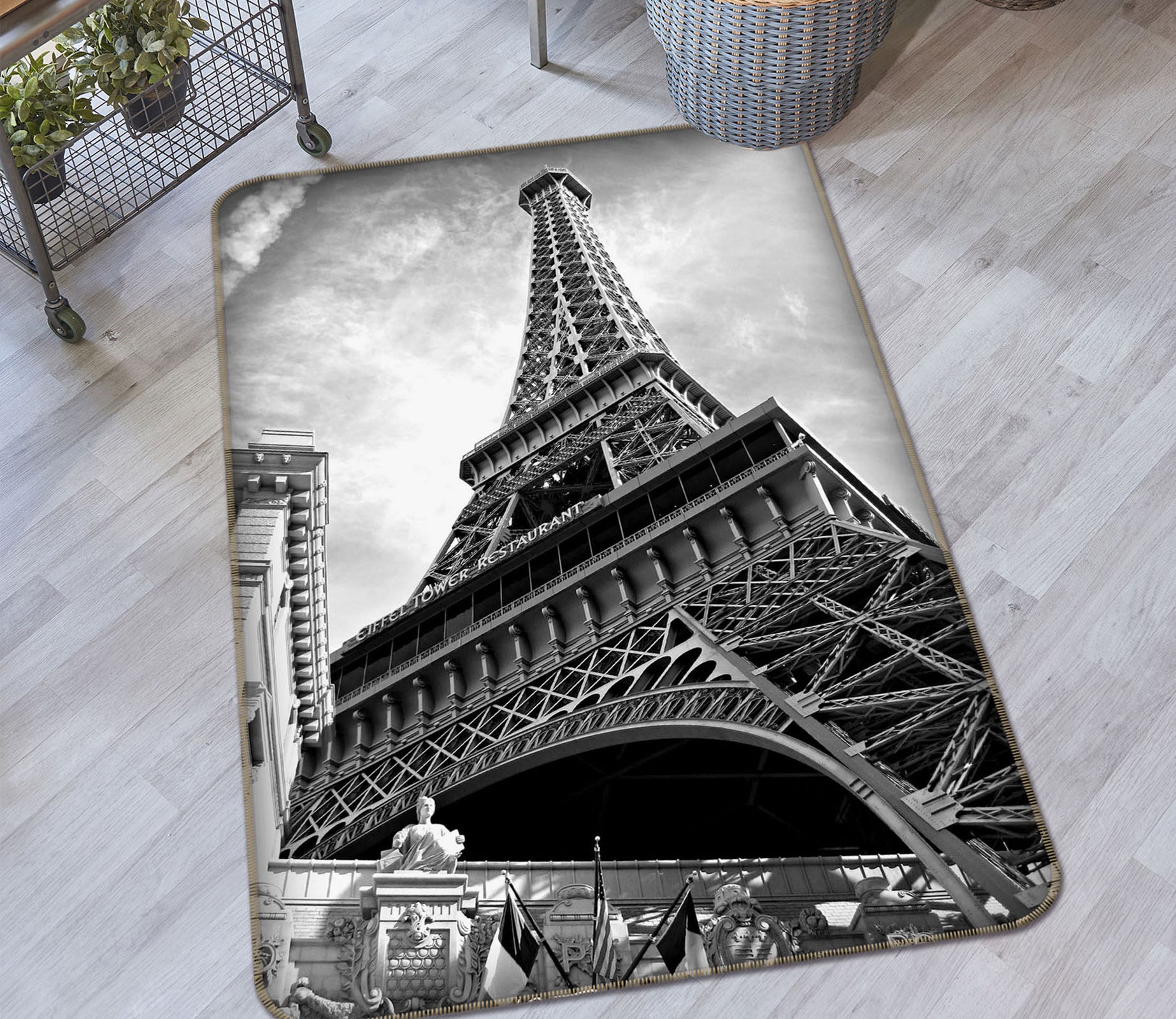 3D Building Eiffel Tower 32150 Non Slip Rug Mat