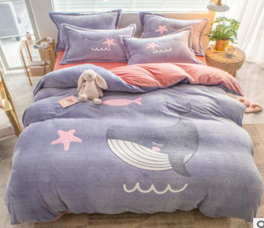 3D Cartoon Whale 14204 Bed Pillowcases Quilt