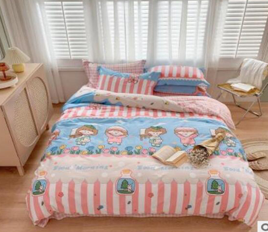 3D Cartoon Girl 40163 Bed Pillowcases Quilt