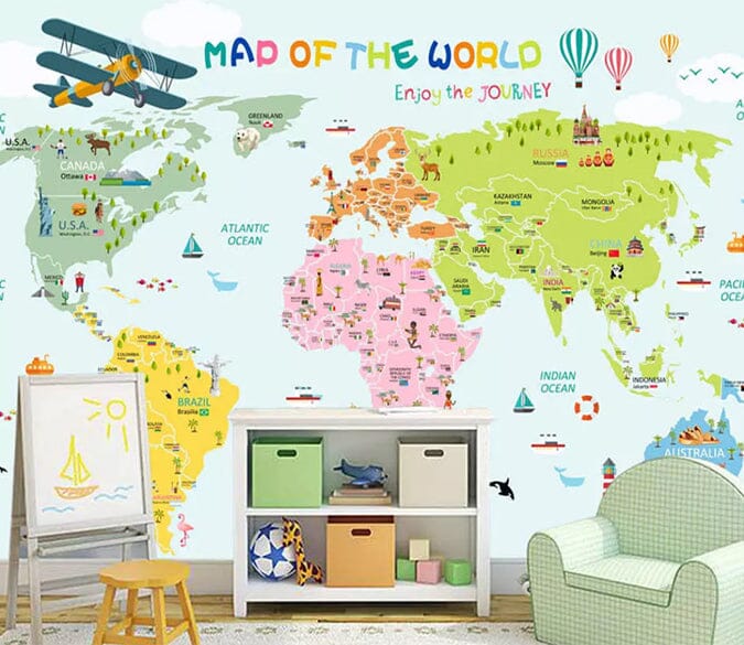3D Color Map 1606 Wall Murals Wallpaper AJ Wallpaper 2 