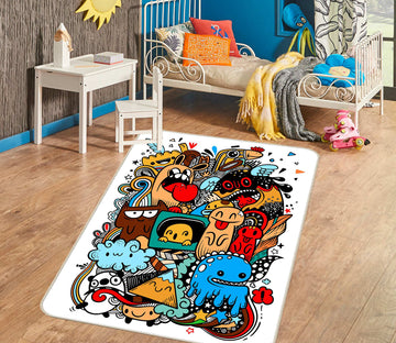 3D Cartoon Pattern 30111 Non Slip Rug Mat