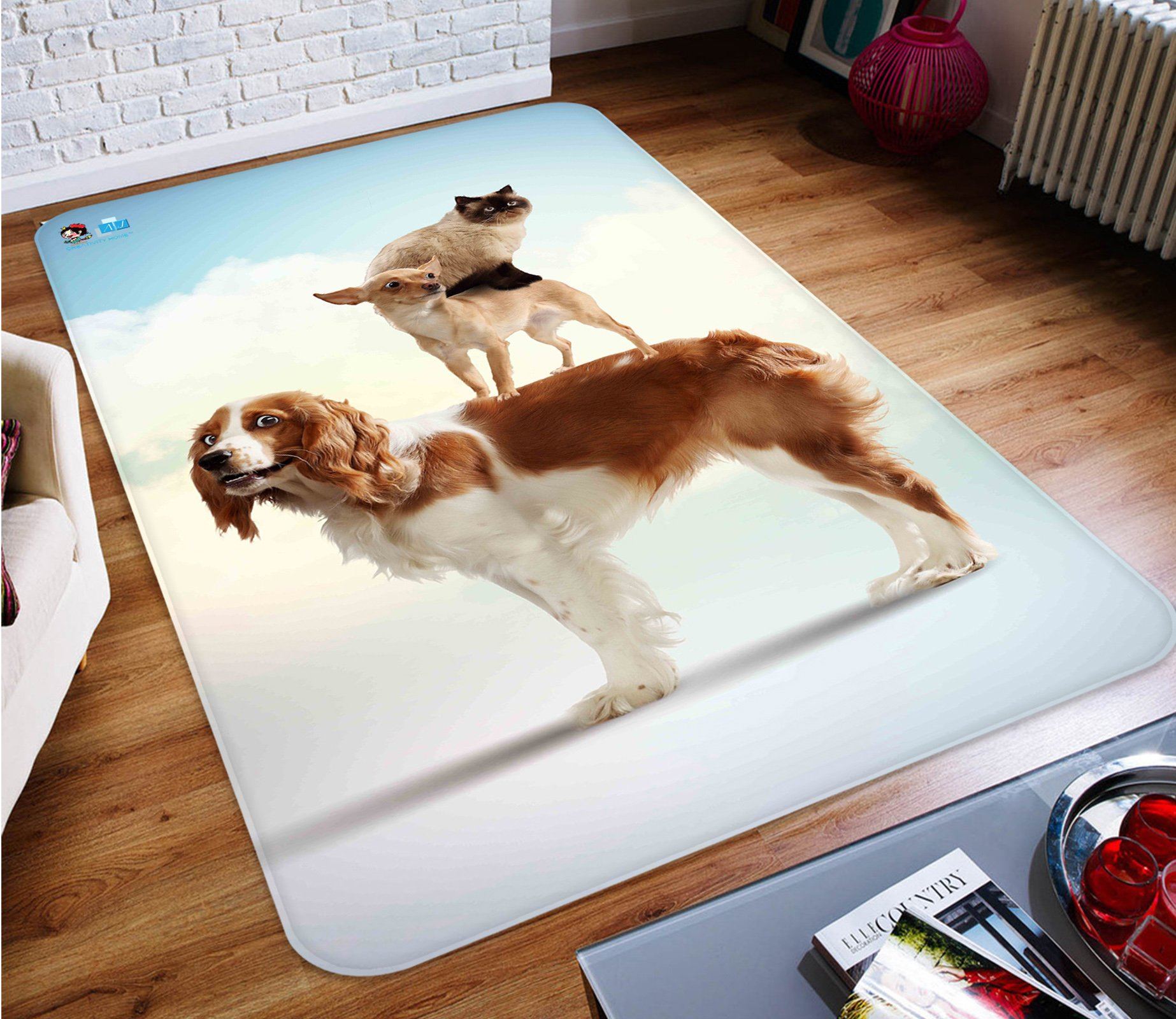 3D Cats And Dogs 5297 Non Slip Rug Mat Mat AJ Creativity Home 