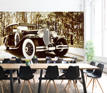 3D Classic Car Forest 299 Vehicle Wall Murals