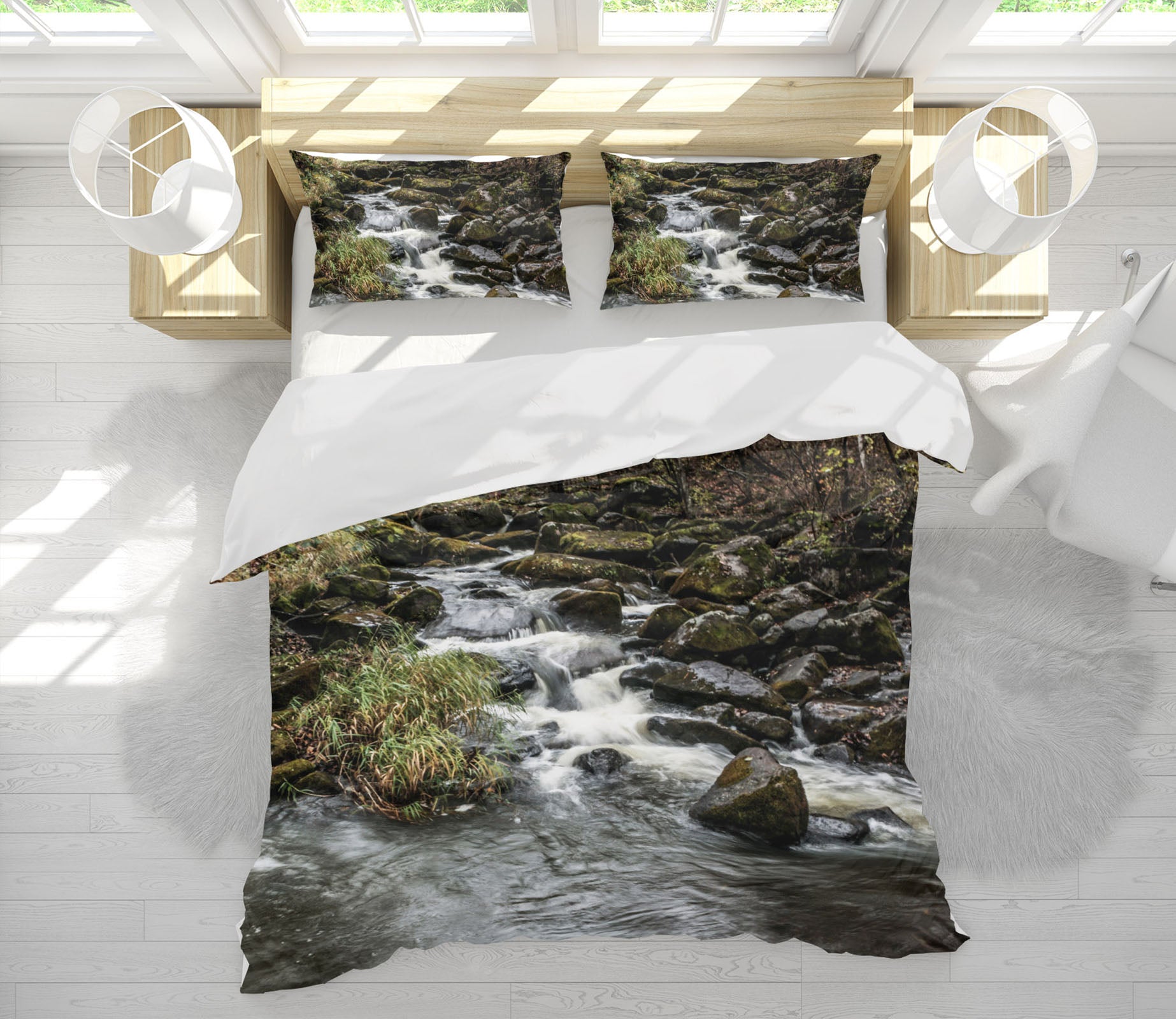 3D Stone River 15200 Bed Pillowcases Quilt